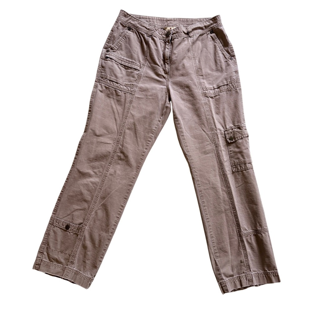 Woolrich Cargo Pants Womens 10 Taupe Brown Utility Straight Leg Cotton Outdoor